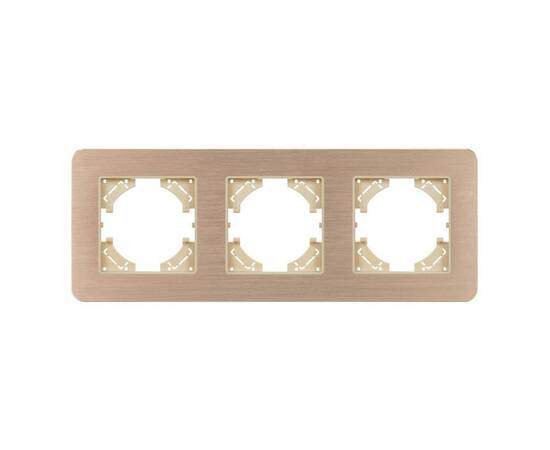 Рамка на 3 поста алюминиевая Arlight FRM-AKIRY-AL-3-GD 049730, изображение 3