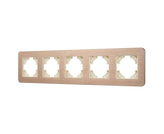 Рамка на 5 постов алюминиевая Arlight FRM-AKIRY-AL-5-GD 049736