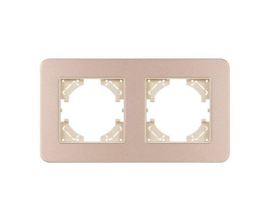 Рамка на 2 поста алюминиевая Arlight FRM-AKIRY-SFAL-2-GD 049739, изображение 2