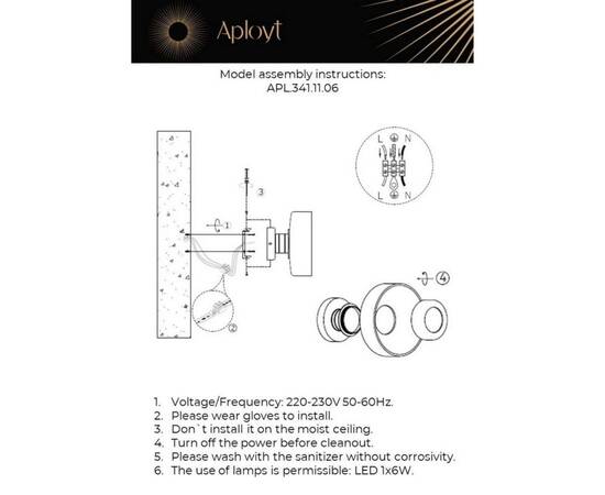 Настенный светильник Aployt Eloiza APL.341.11.06, изображение 2
