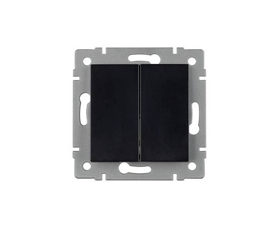 Механизм выключателя двухклавишный непроходной Arlight SWT-MK02-PL-BK-V (250V, 10A) 049888, изображение 2