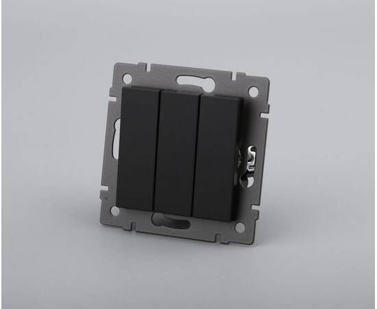 Механизм выключателя трехклавишный непроходной Arlight SWT-MK03-PL-BK-V (250V, 10A) 049897