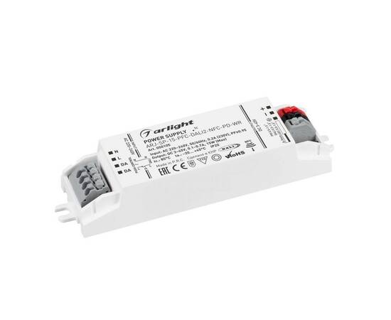 Блок питания Arlight ARJ-SP-15-PFC-DALI2-NFC-PD-WR (15W, 3-45V, 0.1-0.7A) 050105