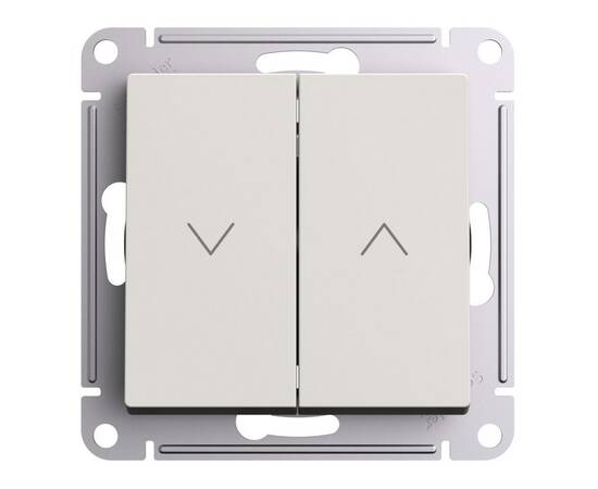 Выключатель 2-клавишный жалюзи, 10А Systeme Electric AtlasDesign Бежевый ATN000219, изображение 2