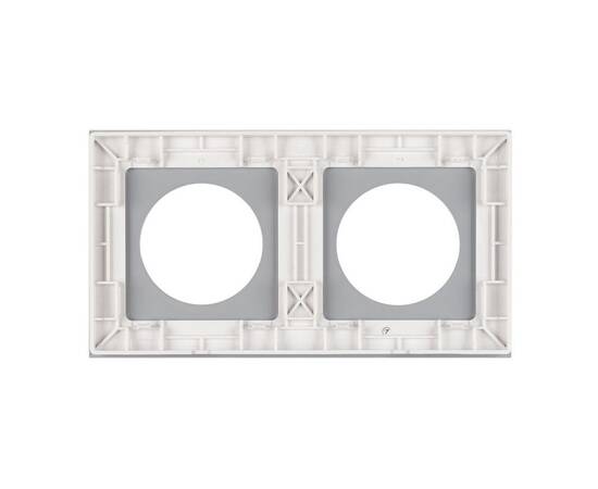 Рамка стеклянная на 2 поста Arlight FRM-GLARE-GC-2-WH 043835, изображение 2