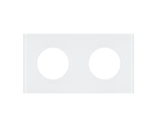 Рамка стеклянная на 2 поста Arlight FRM-GLARE-GC-2-WH 043835, изображение 3