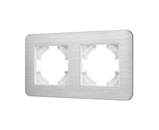 Рамка на 2 поста алюминиевая Arlight FRM-AKIRY-AL-2-SR 049724