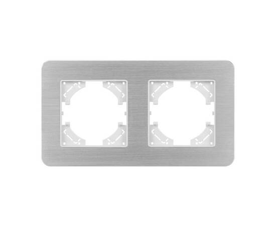 Рамка на 2 поста алюминиевая Arlight FRM-AKIRY-AL-2-SR 049724, изображение 3