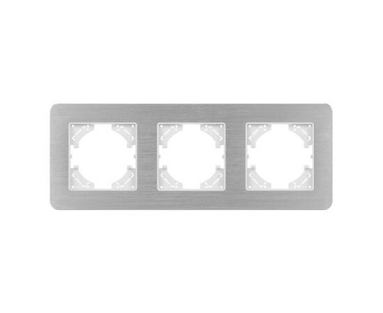 Рамка на 3 поста алюминиевая Arlight FRM-AKIRY-AL-3-SR 049728, изображение 3