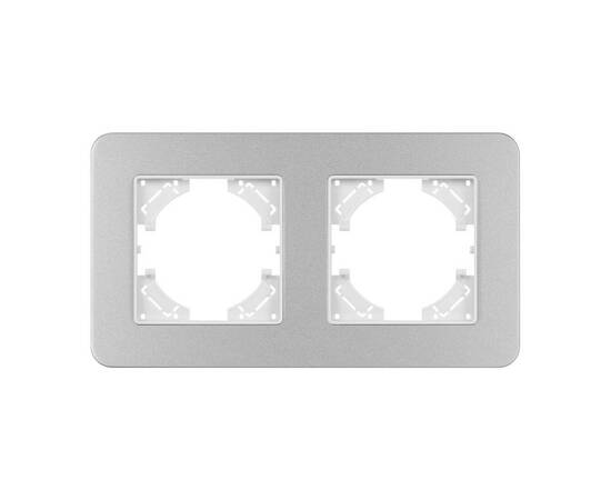 Рамка на 2 поста алюминиевая Arlight FRM-AKIRY-SFAL-2-SR 049737, изображение 3