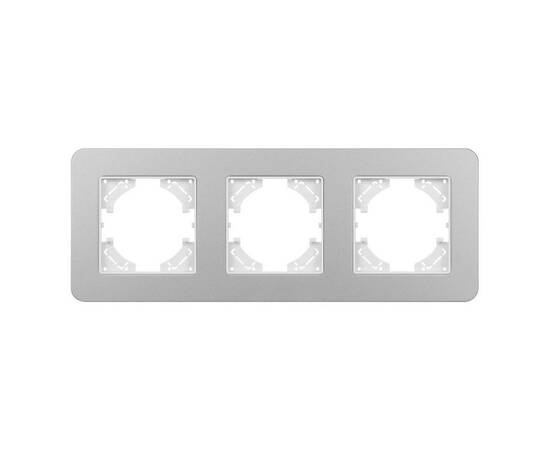 Рамка на 3 поста алюминиевая Arlight FRM-AKIRY-SFAL-3-SR 049740, изображение 3