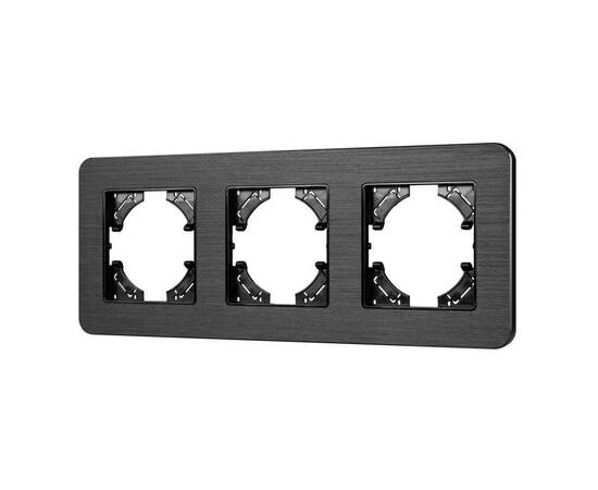 Рамка на 3 поста алюминиевая Arlight FRM-AKIRY-AL-3-BK 049729