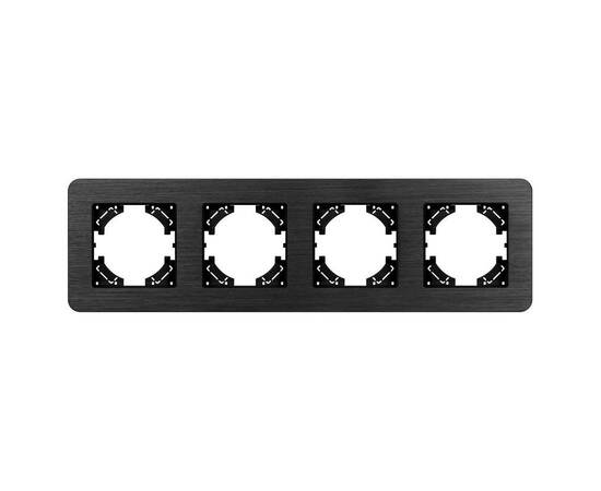 Рамка на 4 поста алюминиевая Arlight FRM-AKIRY-AL-4-BK 049732, изображение 3