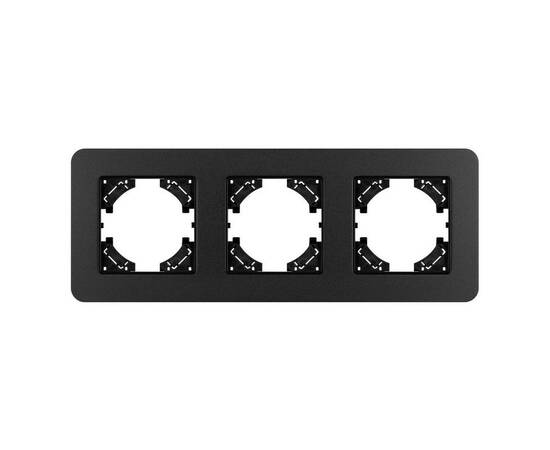 Рамка на 3 поста алюминиевая Arlight FRM-AKIRY-SFAL-3-BK 049741, изображение 3