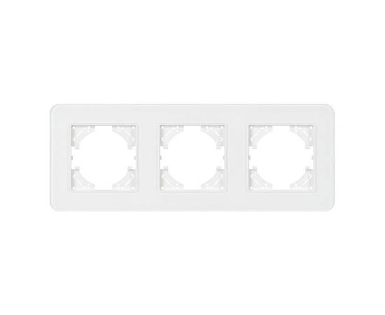 Рамка на 3 поста стеклянная Arlight FRM-OMALI-GS-3-WH 049696, изображение 3