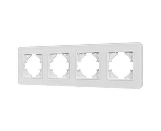 Рамка на 4 поста стеклянная Arlight FRM-OMALI-GS-4-WH 049700