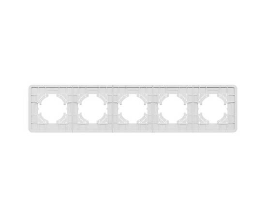 Рамка на 5 постов стеклянная Arlight FRM-OMALI-GS-5-WH 049704, изображение 2