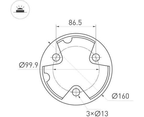 Ландшафтный светильник Arlight LGD-GUIDE-BOLL-H1000-20W Warm3500-MIX (GR, 280 deg, 230V) 047690, изображение 4