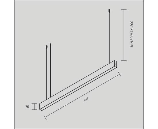 Линейный подвесной светильник Maytoni Technical Basis P070PL-2.7-3-4K-B, изображение 6