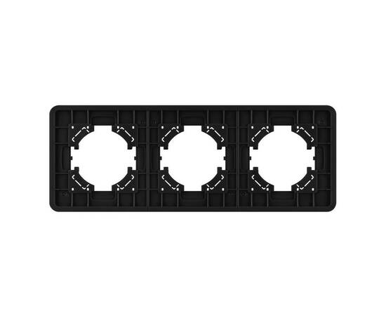 Рамка на 3 поста стеклянная Arlight FRM-OMALI-GS-3-BK 049697, изображение 2