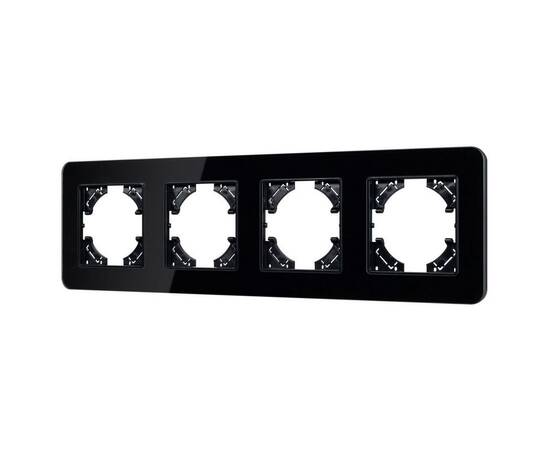Рамка на 4 поста стеклянная Arlight FRM-OMALI-GS-4-BK 049701