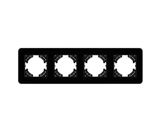 Рамка на 4 поста стеклянная Arlight FRM-OMALI-GS-4-BK 049701, изображение 3