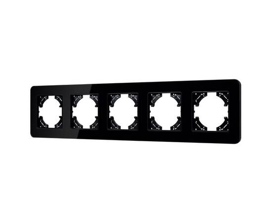 Рамка на 5 постов стеклянная Arlight FRM-OMALI-GS-5-BK 049705