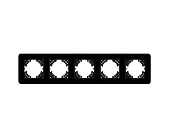 Рамка на 5 постов стеклянная Arlight FRM-OMALI-GS-5-BK 049705, изображение 2