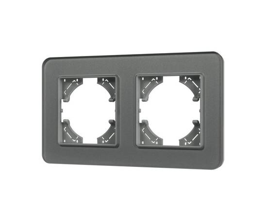 Рамка на 2 поста стеклянная Arlight FRM-OMALI-GS-2-GR 049694
