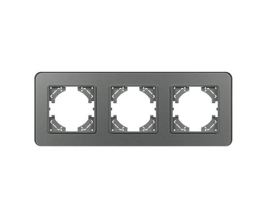 Рамка на 3 поста стеклянная Arlight FRM-OMALI-GS-3-GR 049698, изображение 2