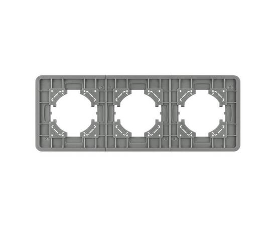 Рамка на 3 поста стеклянная Arlight FRM-OMALI-GS-3-GR 049698, изображение 3