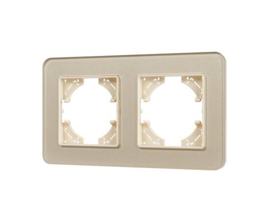 Рамка на 2 поста стеклянная Arlight FRM-OMALI-GS-2-GD 049695