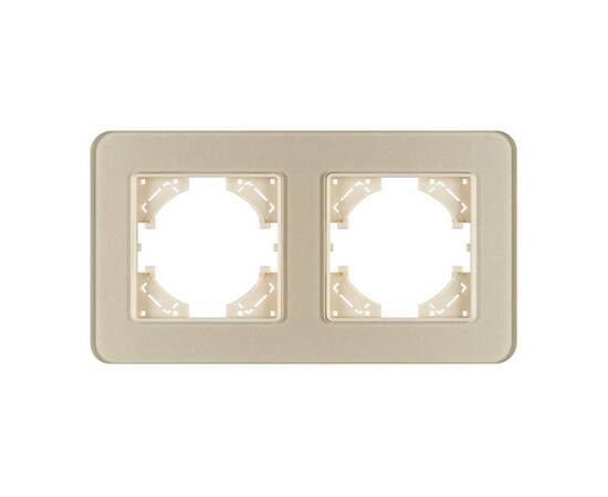 Рамка на 2 поста стеклянная Arlight FRM-OMALI-GS-2-GD 049695, изображение 3