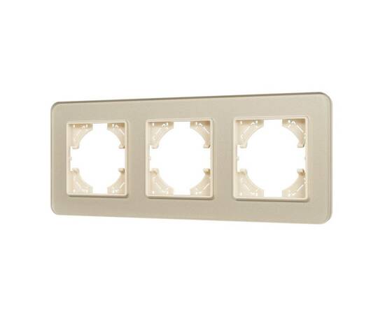 Рамка на 3 поста стеклянная Arlight FRM-OMALI-GS-3-GD 049699