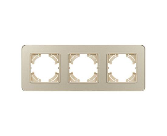 Рамка на 3 поста стеклянная Arlight FRM-OMALI-GS-3-GD 049699, изображение 3