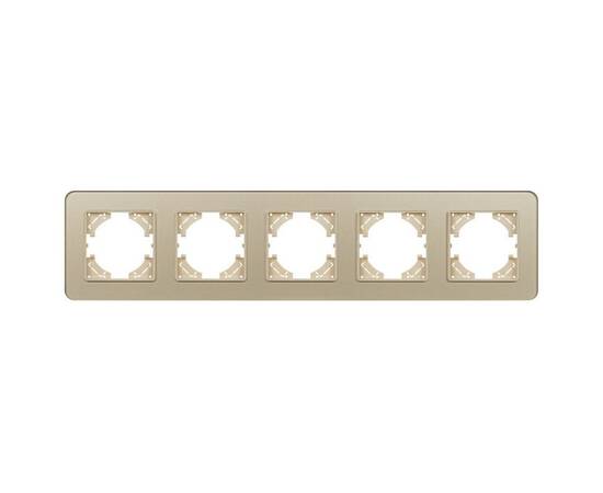 Рамка на 5 постов стеклянная Arlight FRM-OMALI-GS-5-GD 049707, изображение 2