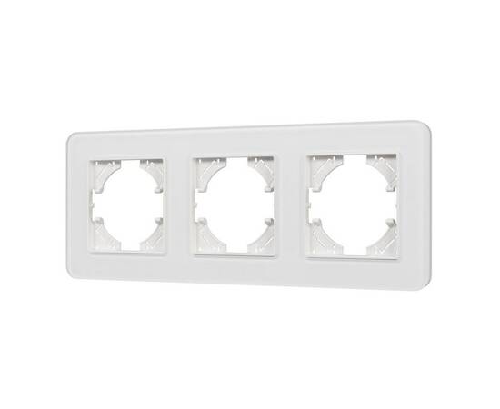 Рамка на 3 поста стеклянная Arlight FRM-OMALI-SFGS-3-WH 049712