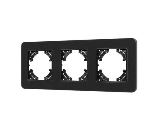 Рамка на 3 поста стеклянная Arlight FRM-OMALI-SFGS-3-BK 049713