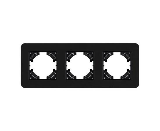 Рамка на 3 поста стеклянная Arlight FRM-OMALI-SFGS-3-BK 049713, изображение 3