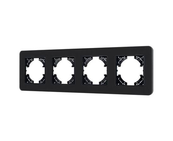 Рамка на 4 поста стеклянная Arlight FRM-OMALI-SFGS-4-BK 049717