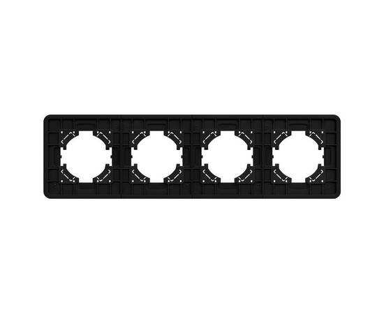 Рамка на 4 поста стеклянная Arlight FRM-OMALI-SFGS-4-BK 049717, изображение 2