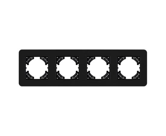 Рамка на 4 поста стеклянная Arlight FRM-OMALI-SFGS-4-BK 049717, изображение 3