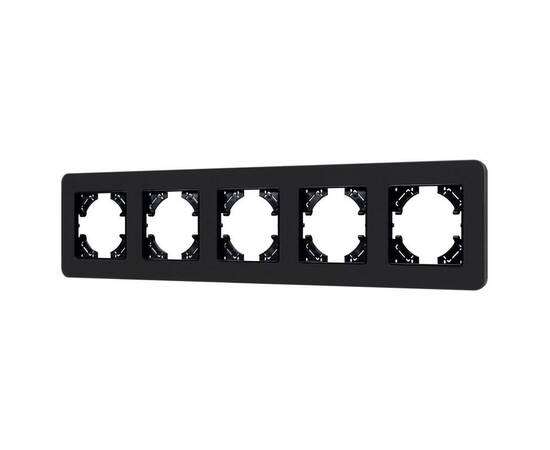 Рамка на 5 постов стеклянная Arlight FRM-OMALI-SFGS-5-BK 049721