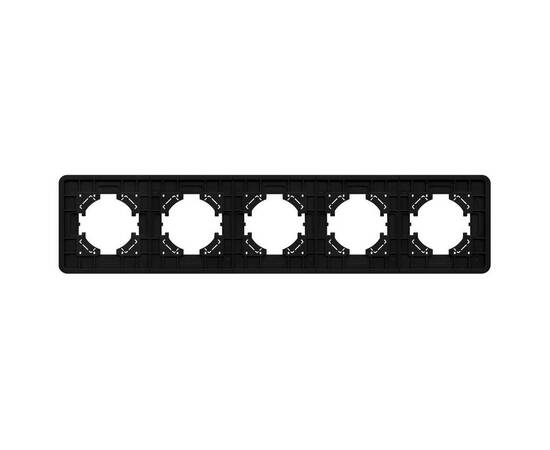 Рамка на 5 постов стеклянная Arlight FRM-OMALI-SFGS-5-BK 049721, изображение 2