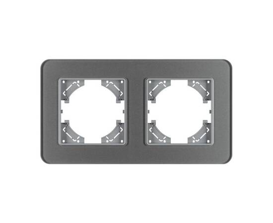 Рамка на 2 поста стеклянная Arlight FRM-OMALI-SFGS-2-GR 049710, изображение 2