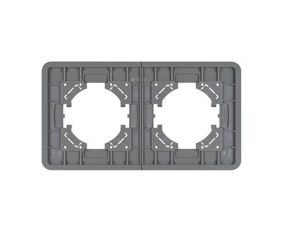 Рамка на 2 поста стеклянная Arlight FRM-OMALI-SFGS-2-GR 049710, изображение 3