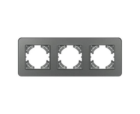 Рамка на 3 поста стеклянная Arlight FRM-OMALI-SFGS-3-GR 049714, изображение 3