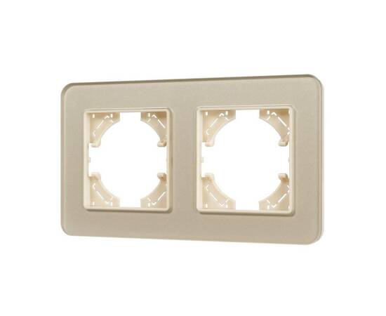 Рамка на 2 поста стеклянная Arlight FRM-OMALI-SFGS-2-GD 049711