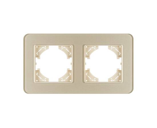 Рамка на 2 поста стеклянная Arlight FRM-OMALI-SFGS-2-GD 049711, изображение 2