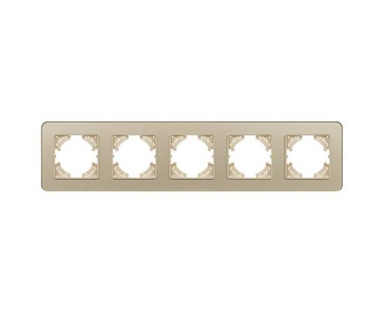 Рамка на 5 постов стеклянная Arlight FRM-OMALI-SFGS-5-GD 049723, изображение 3
